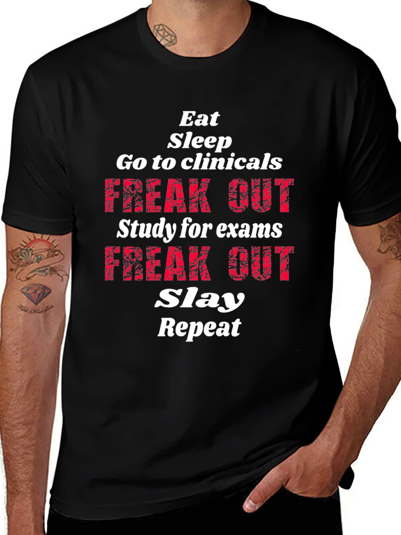 Eat Sleep Go to Clinicals Graphic T-Shirt