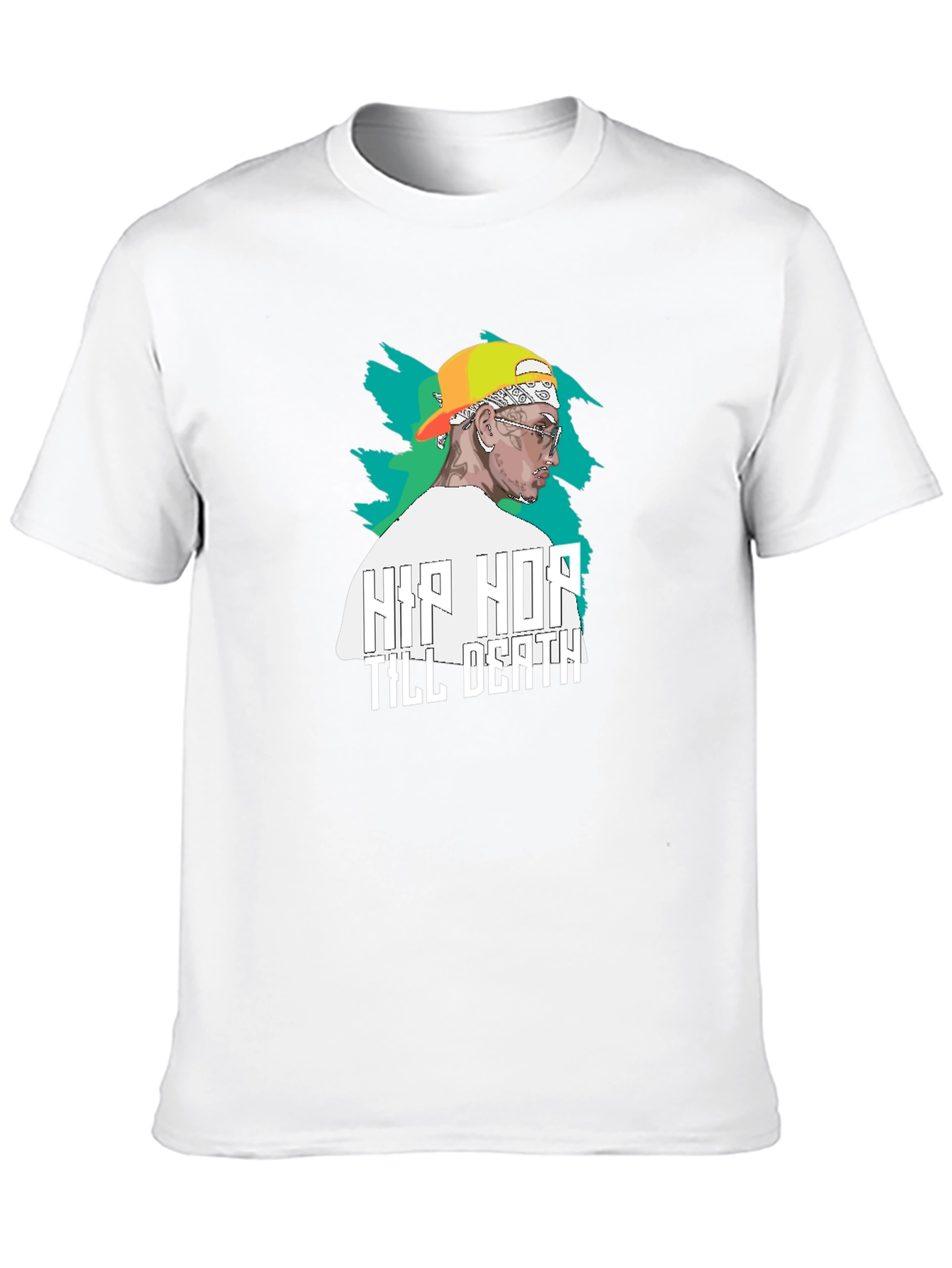 Hip Hop Till Death Graphic Black T-Shirt