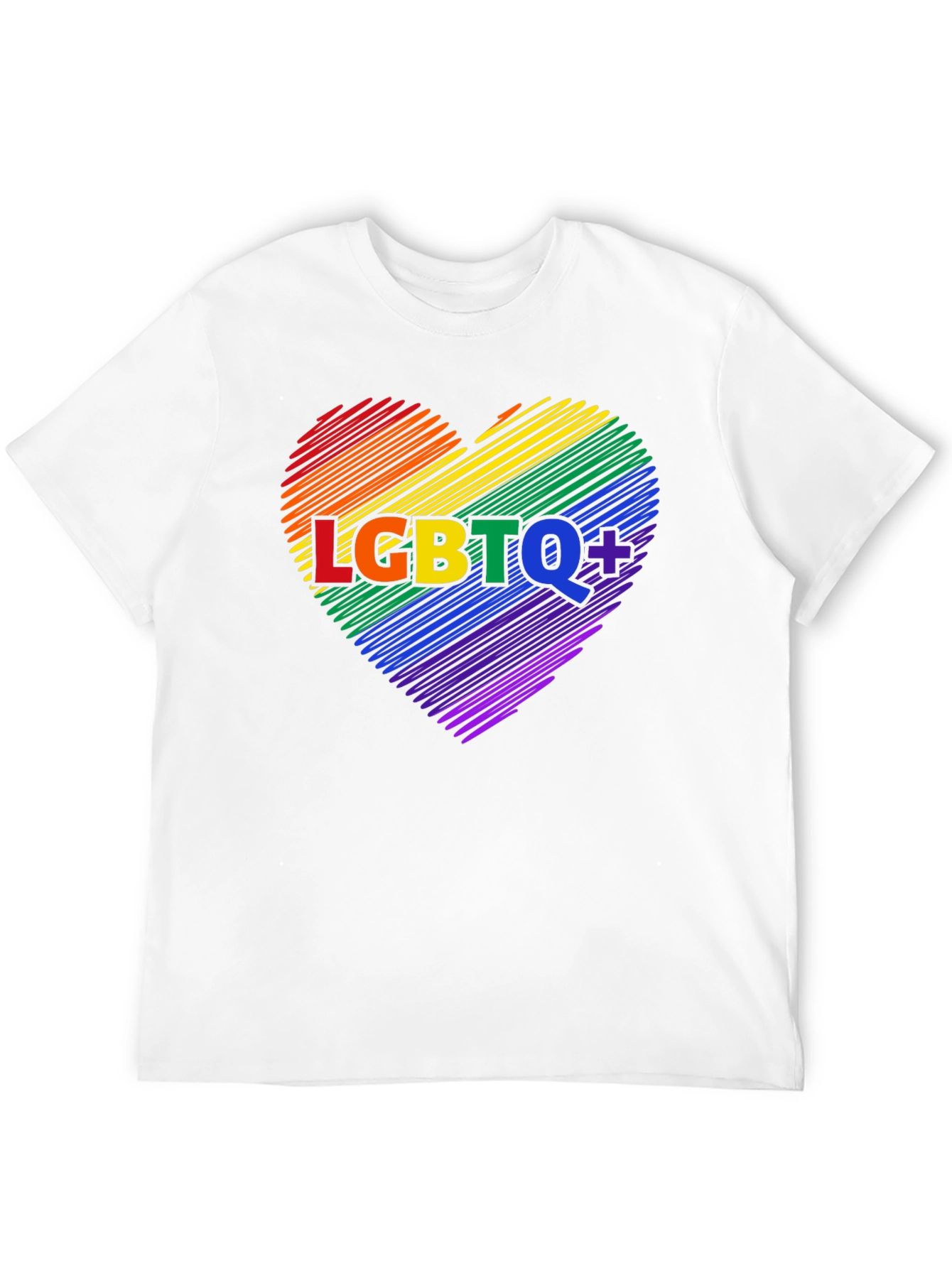 LGBTQ+ Rainbow Heart Graphic Tee