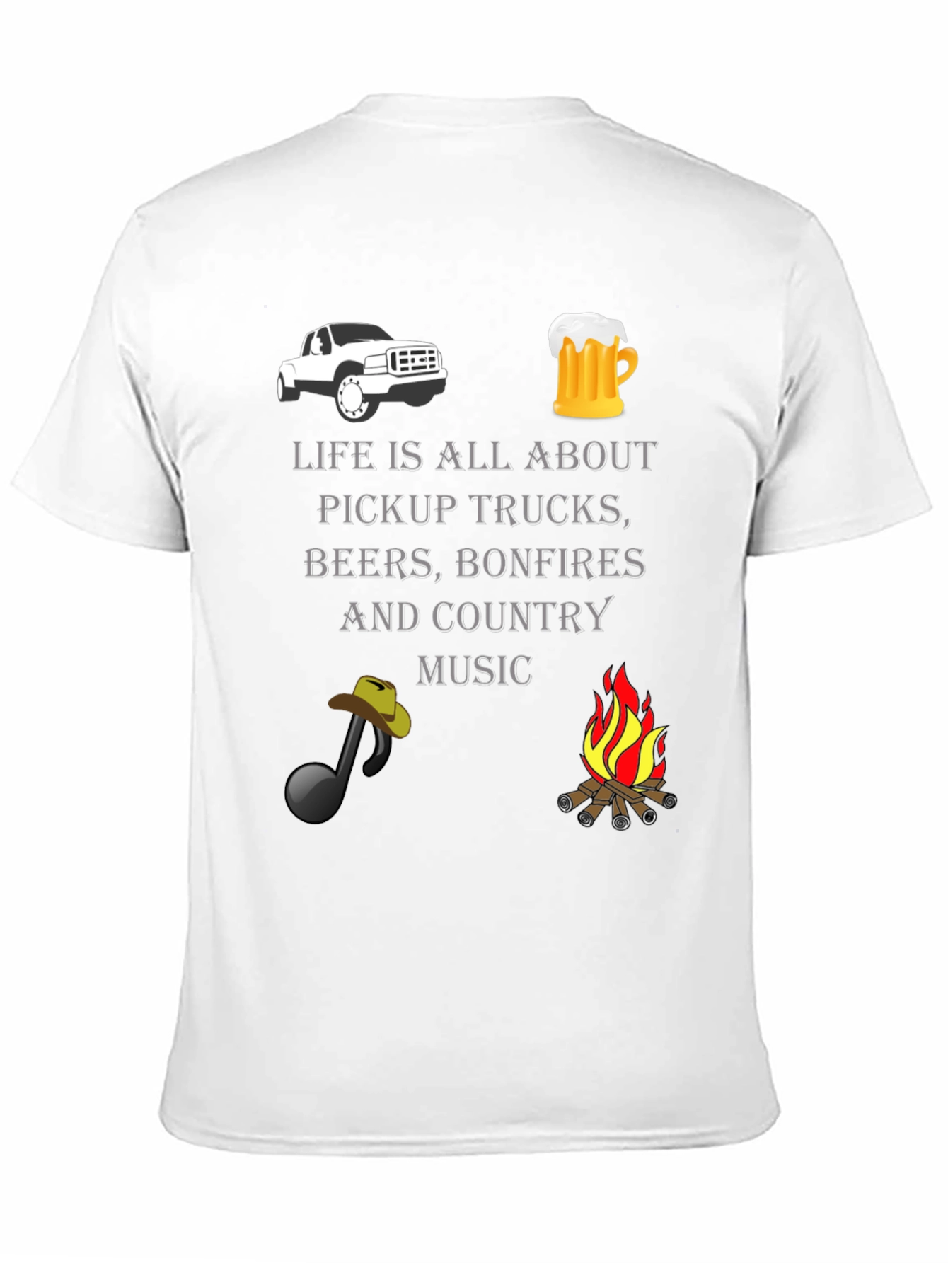 Pickup Trucks Beer Bonfires Country Music T-Shirt