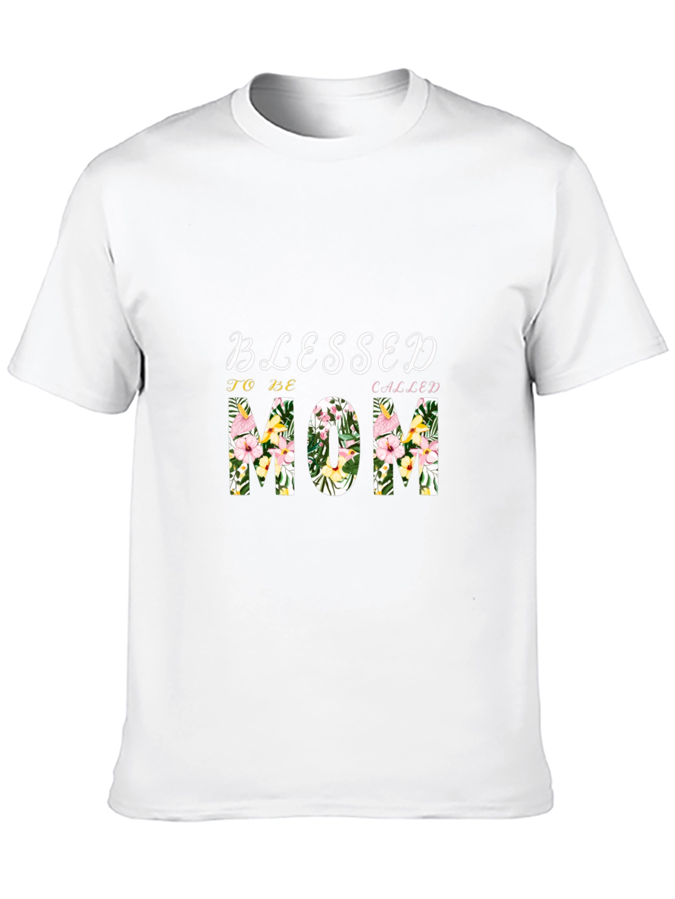 Blessed Mom Floral Graphic T-Shirt