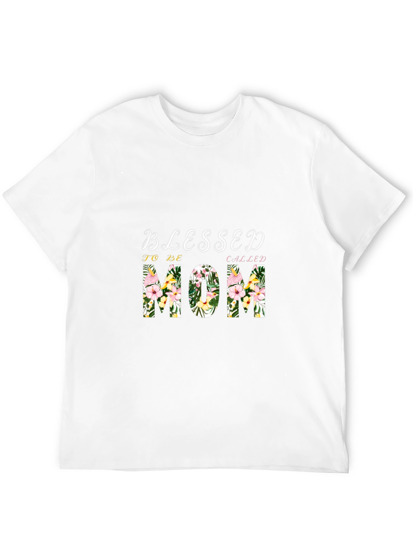 Blessed Mom Floral Graphic T-Shirt