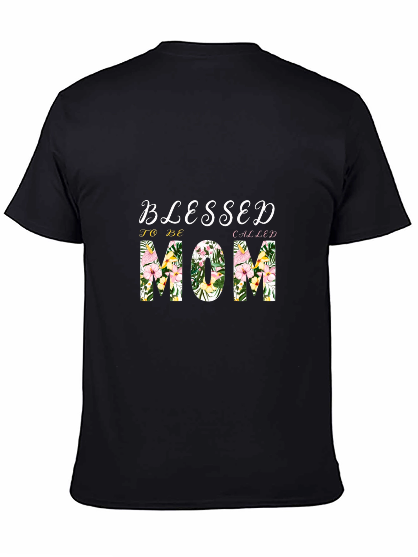 Blessed Mom Floral Graphic T-Shirt