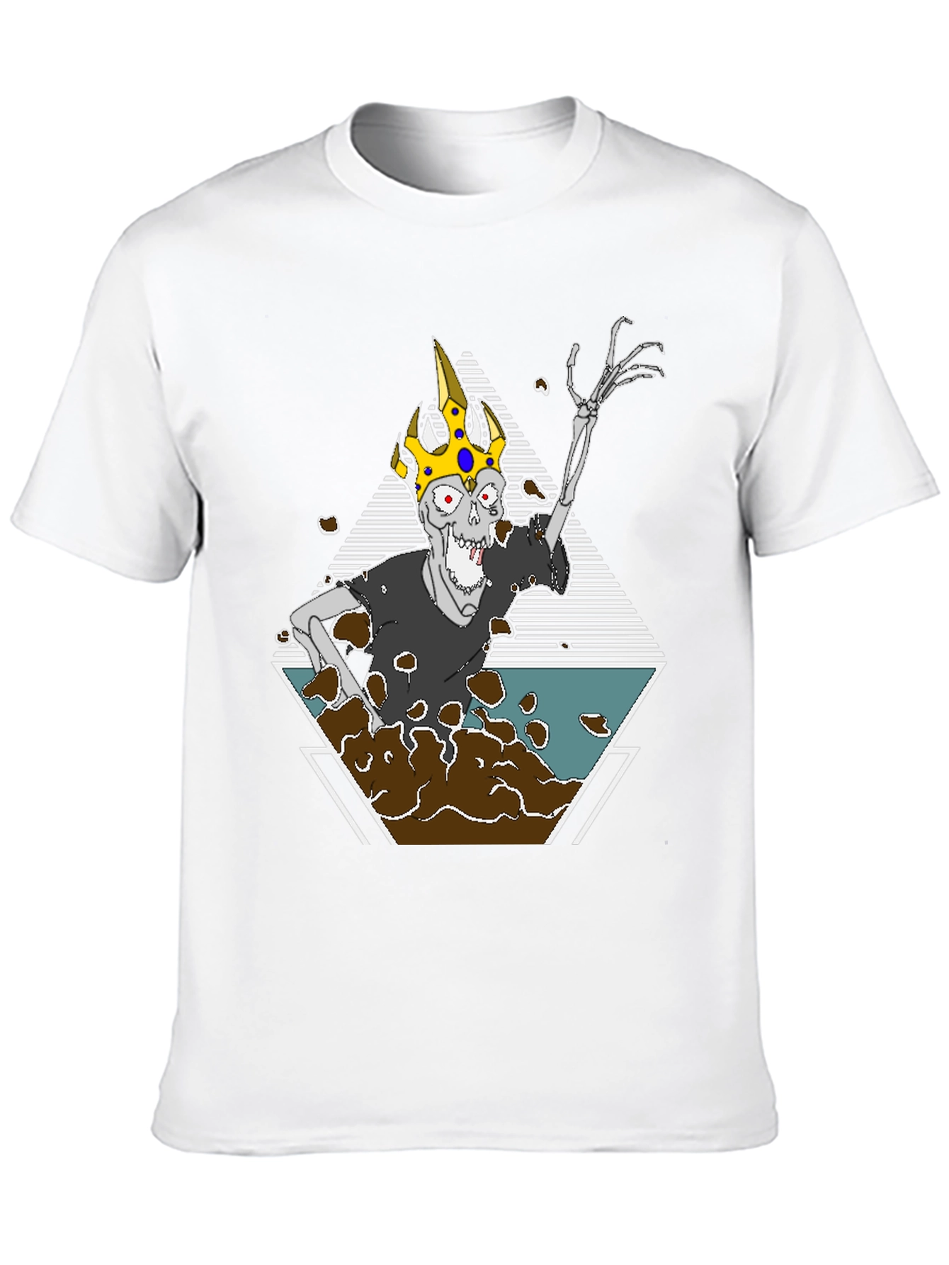 Undead King Graphic Tee - Black Cotton Blend