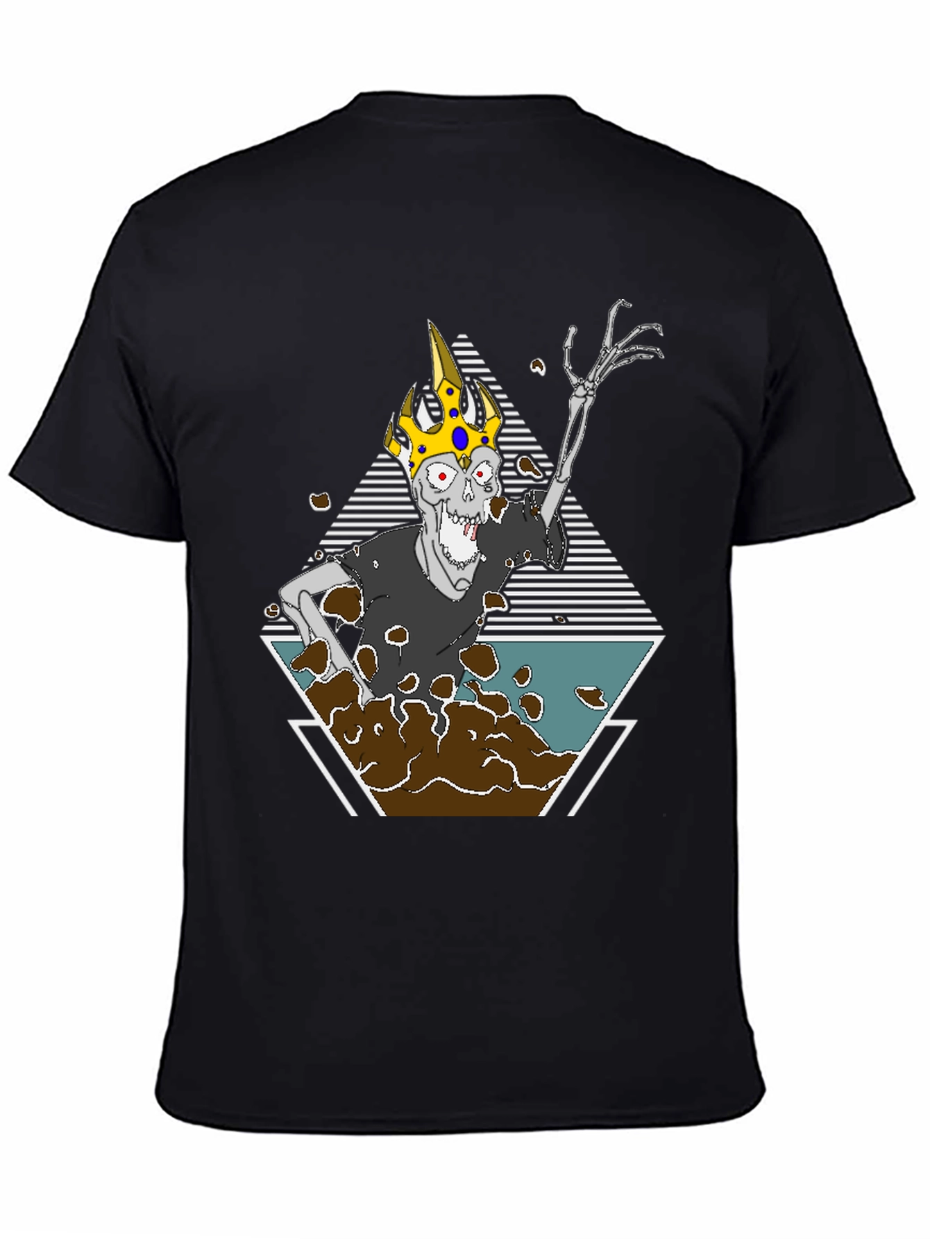 Undead King Graphic Tee - Black Cotton Blend