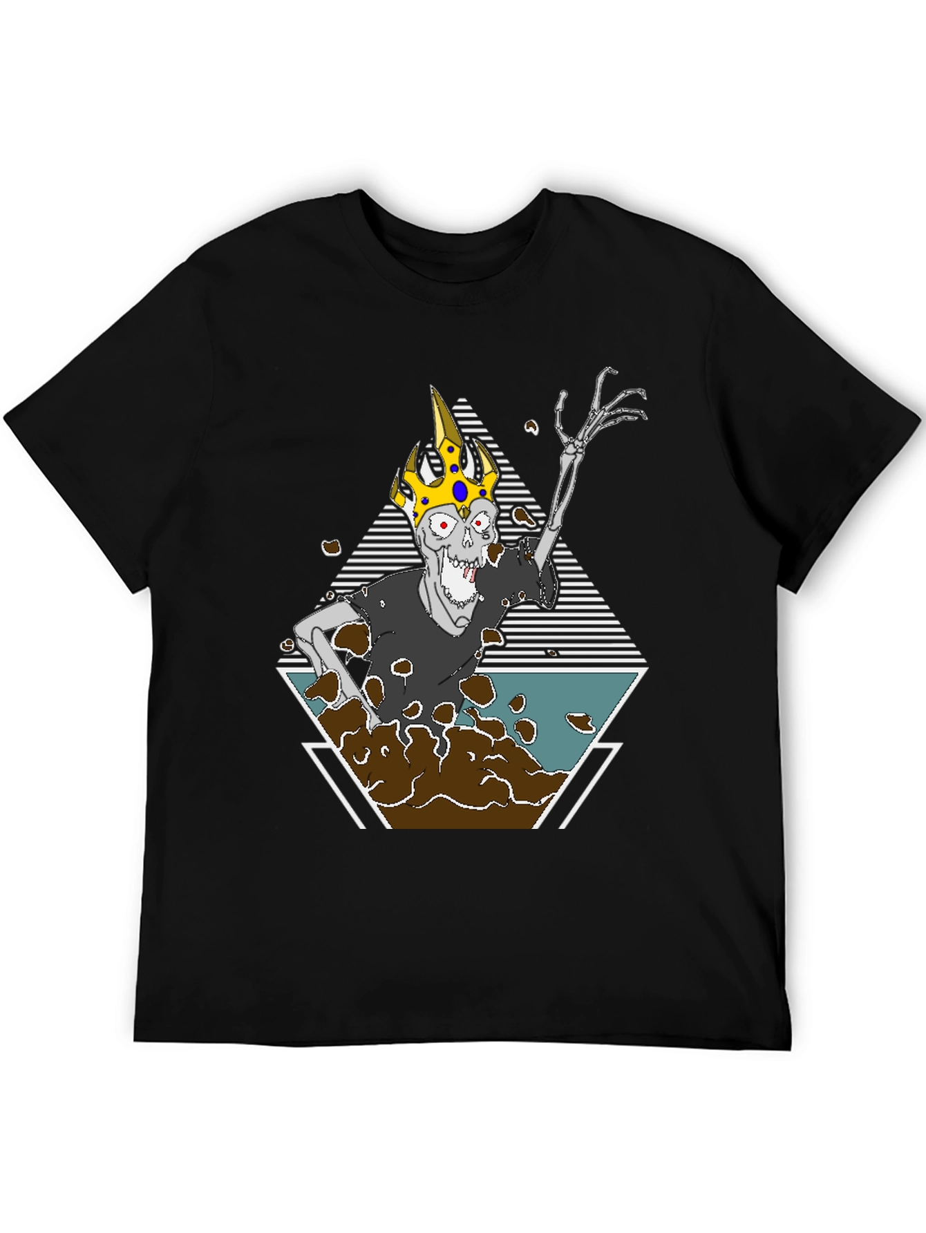Undead King Graphic Tee - Black Cotton Blend