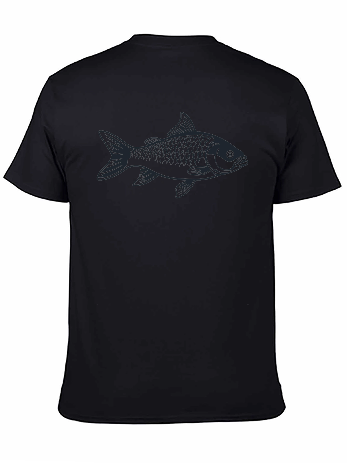 Cool Black Fish Graphic T-Shirt