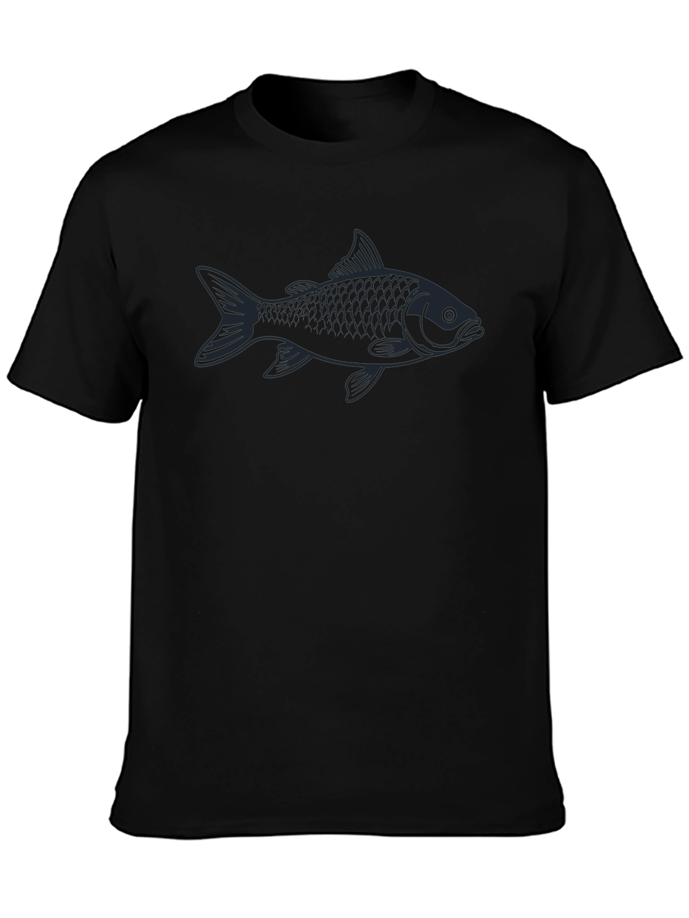 Cool Black Fish Graphic T-Shirt