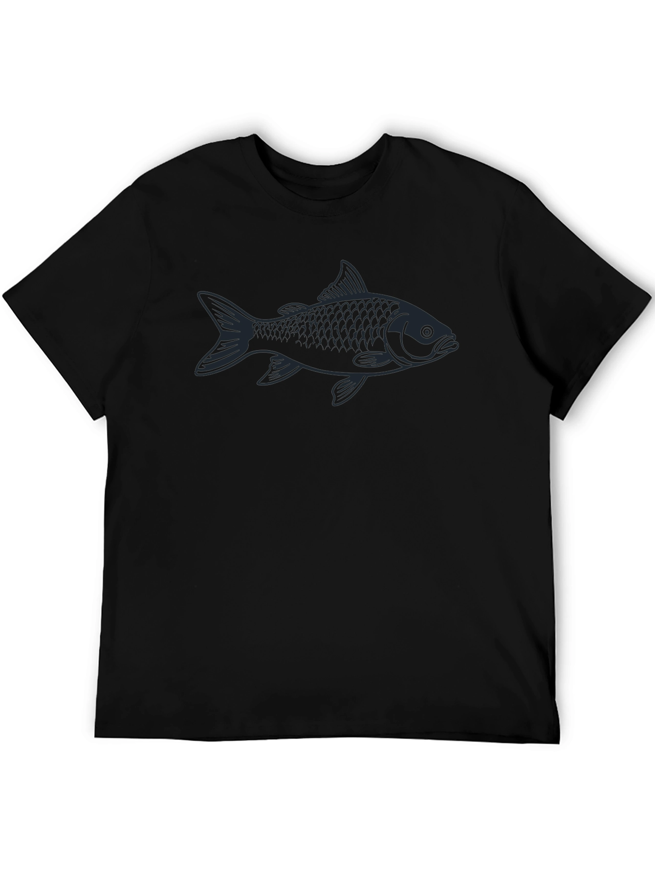 Cool Black Fish Graphic T-Shirt