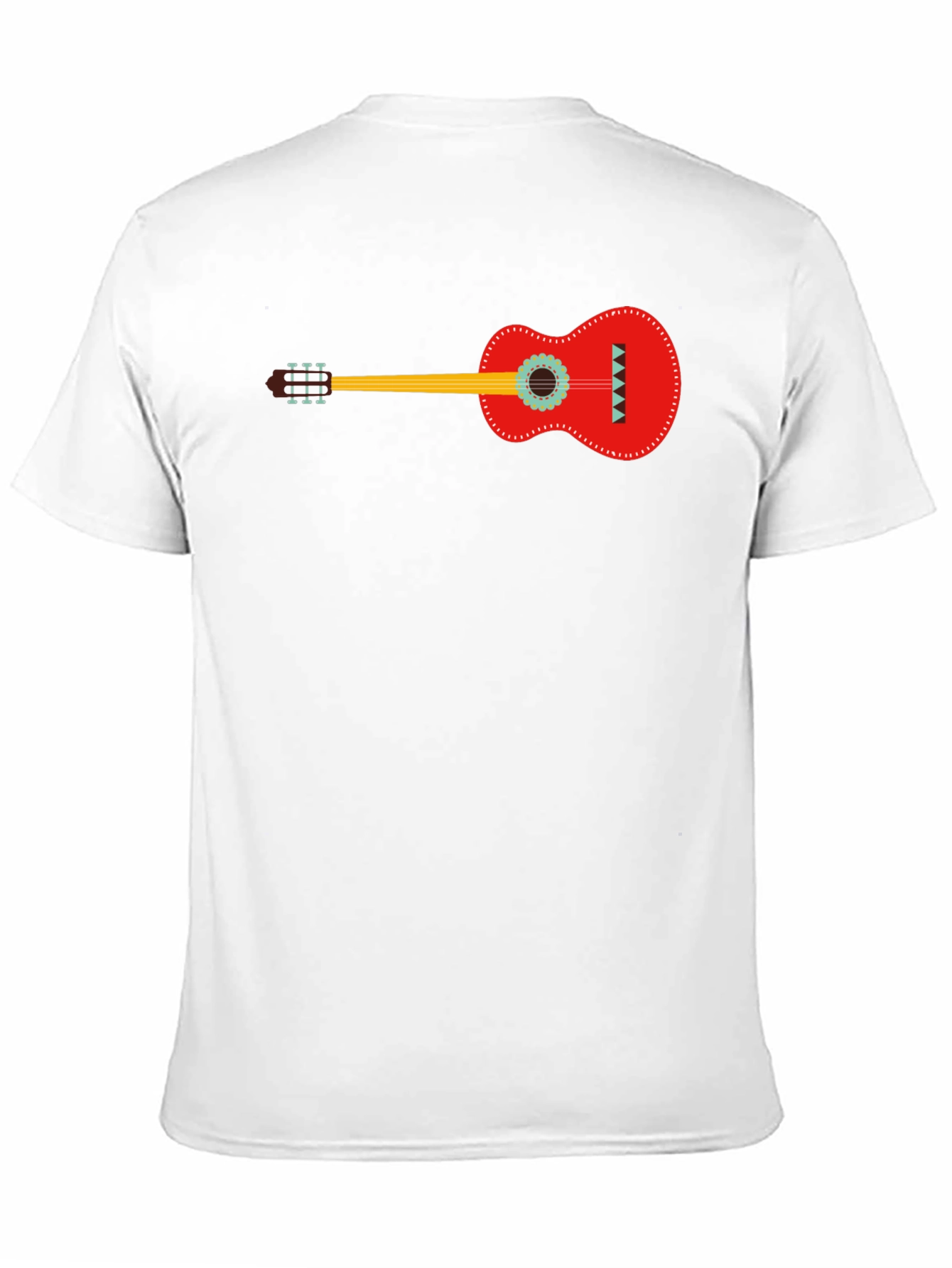 Guitar Graphic Print Black T-Shirt