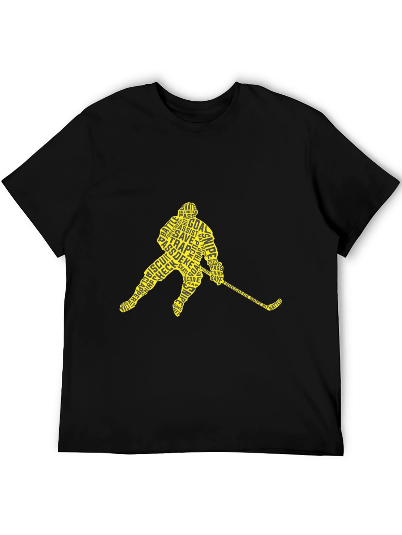 Hockey Player Word Art T-Shirt