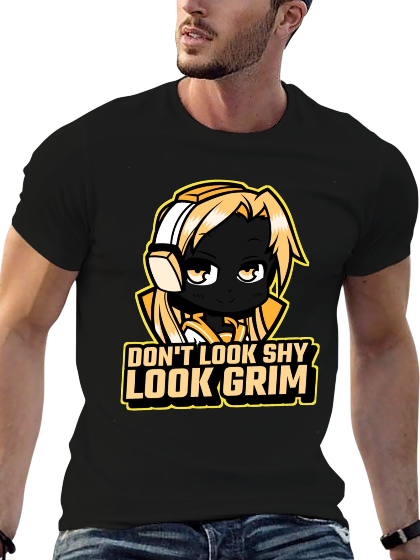 Dont Look Shy Look Grim Graphic Tee