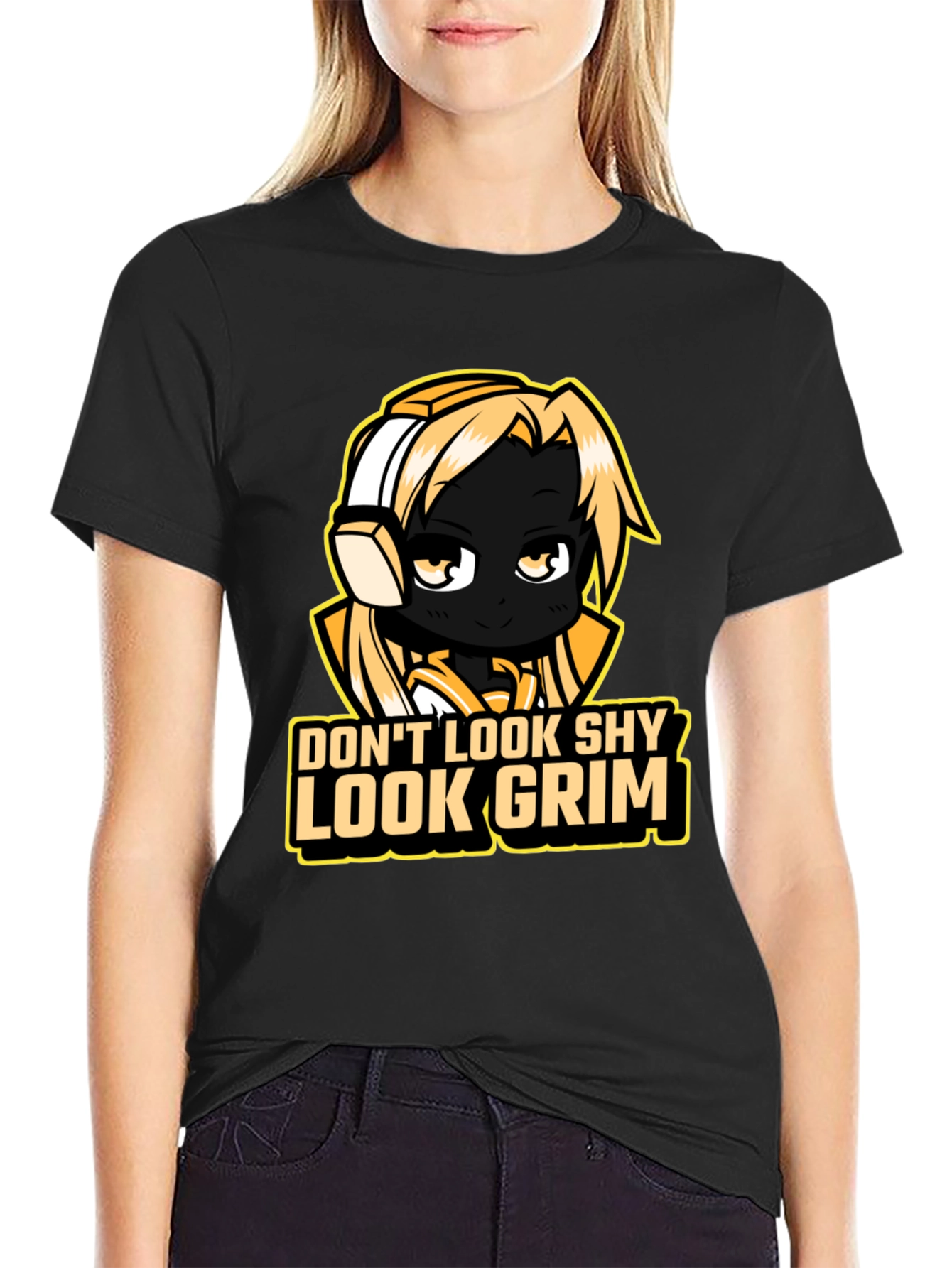 Dont Look Shy Look Grim Graphic Tee