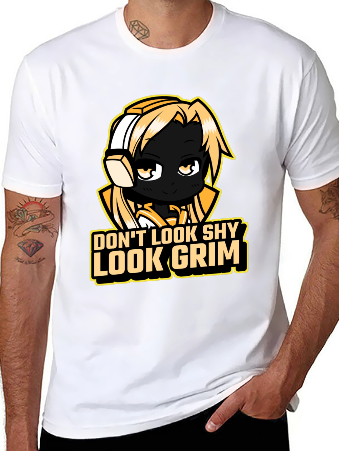 Dont Look Shy Look Grim Graphic Tee