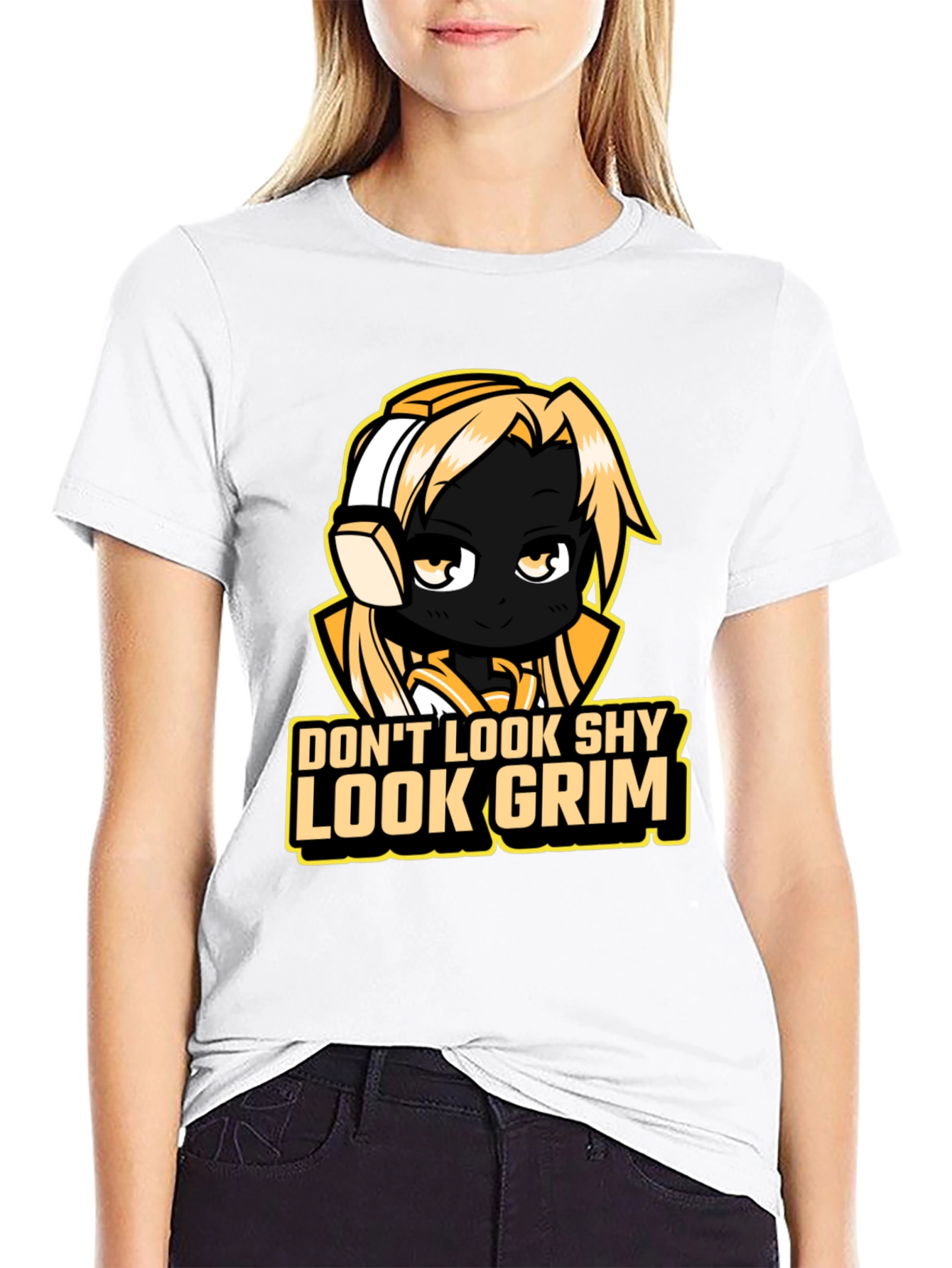 Dont Look Shy Look Grim Graphic Tee