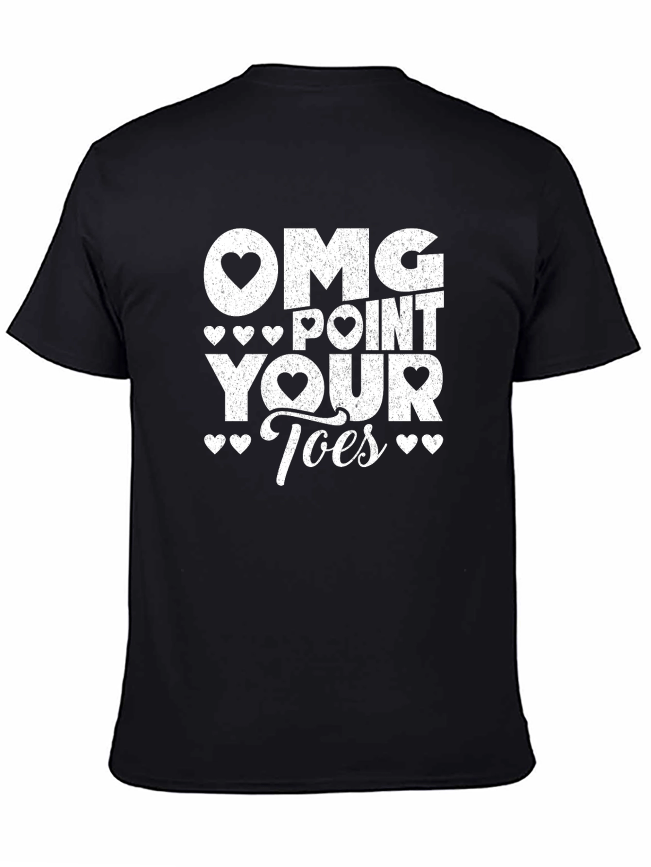 OMG Point Your Toes Black Graphic Tee