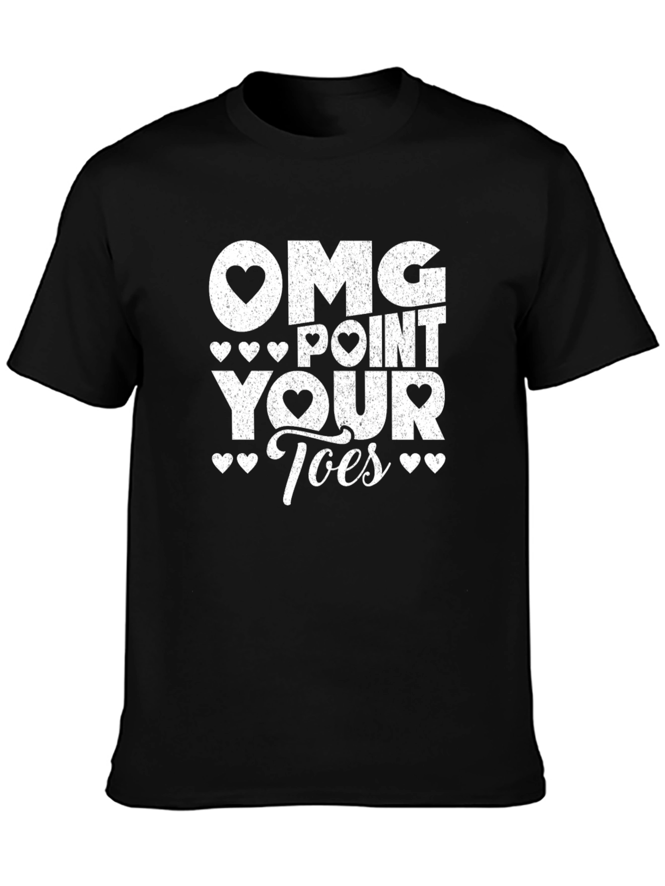 OMG Point Your Toes Black Graphic Tee
