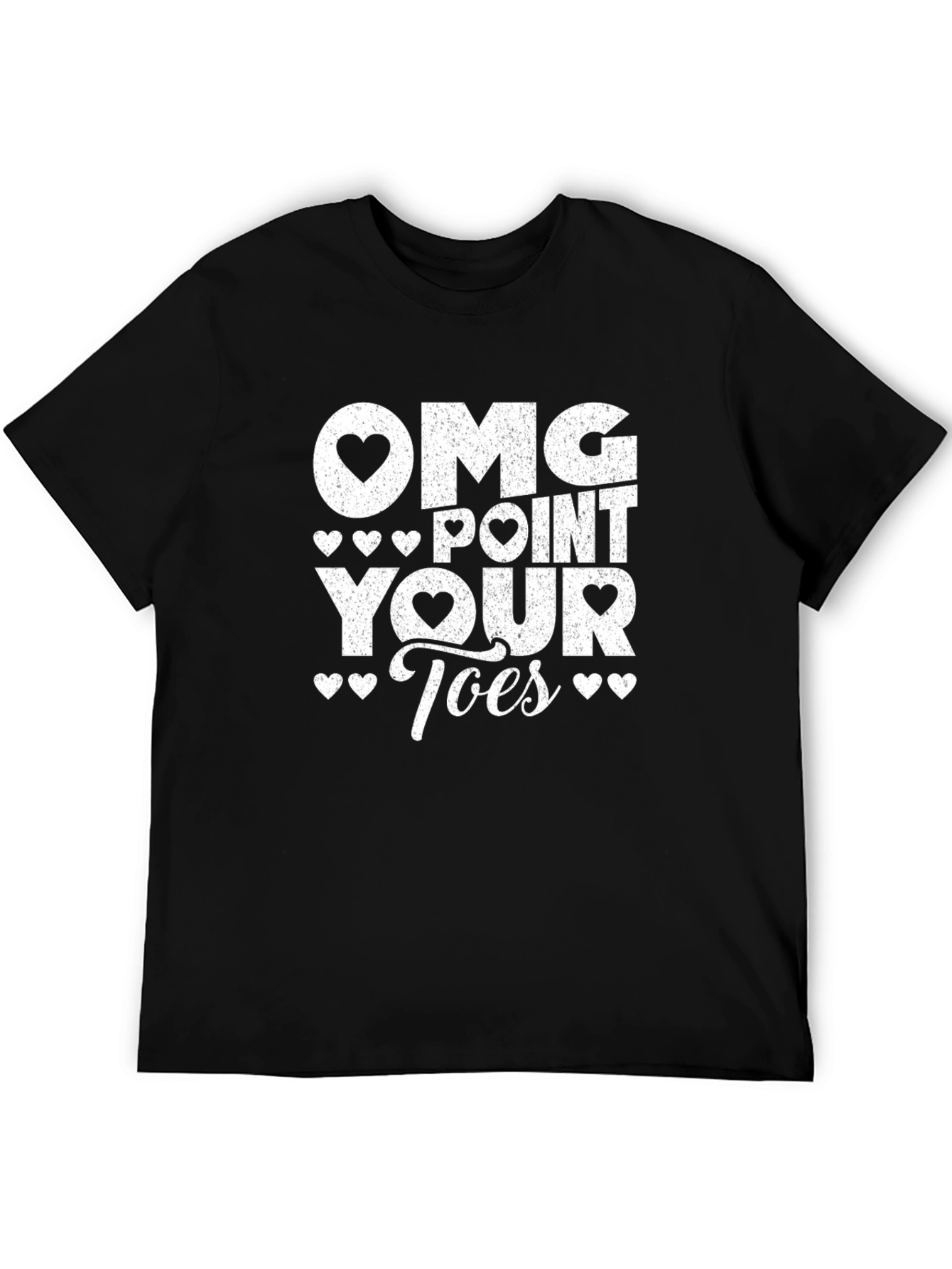 OMG Point Your Toes Black Graphic Tee