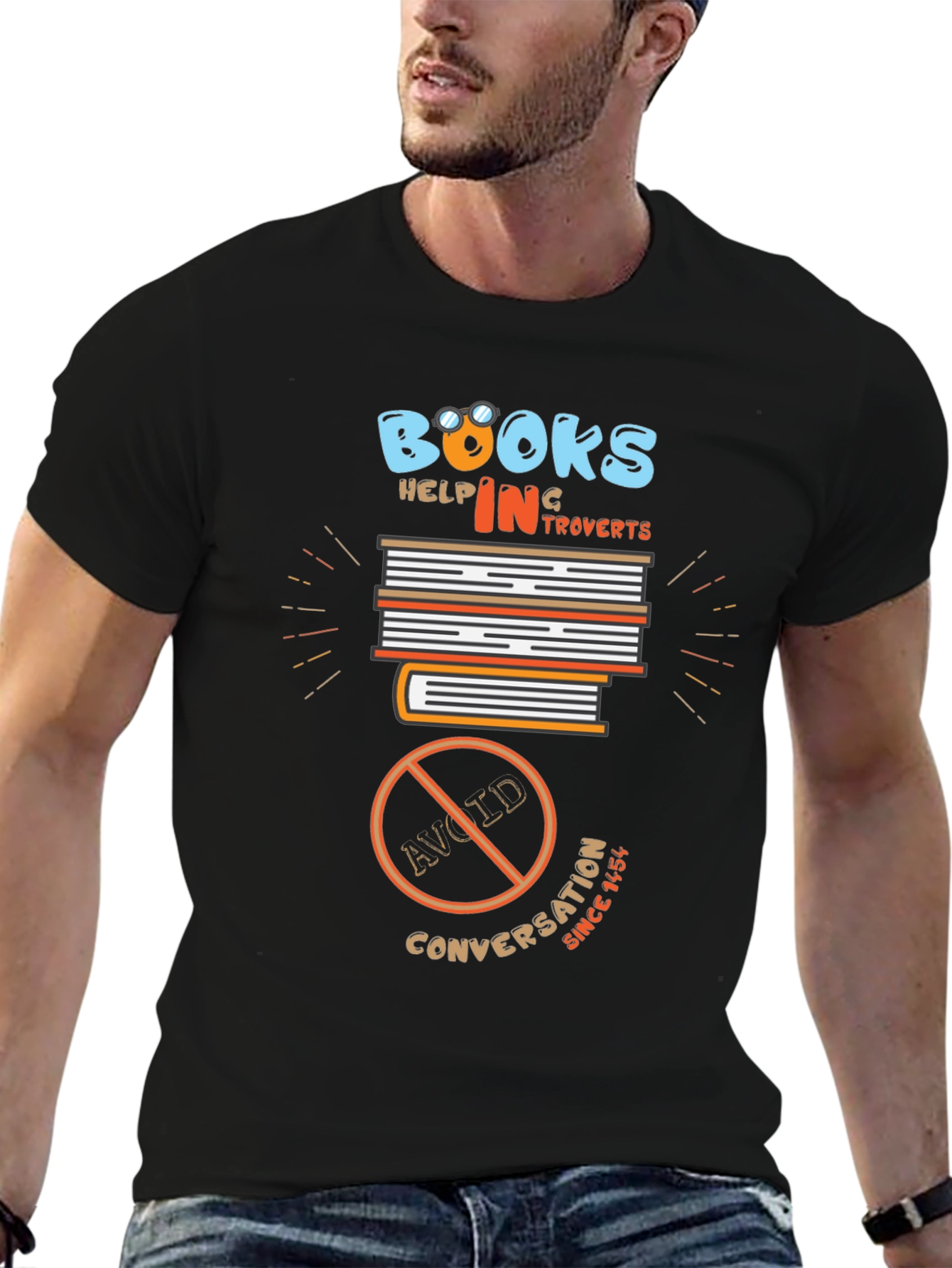 Introverts Delight T-Shirt: Books No Conversation