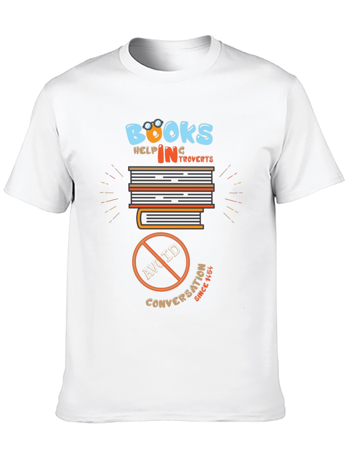 Introverts Delight T-Shirt: Books No Conversation