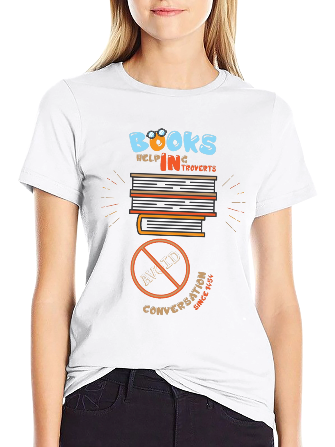 Introverts Delight T-Shirt: Books No Conversation