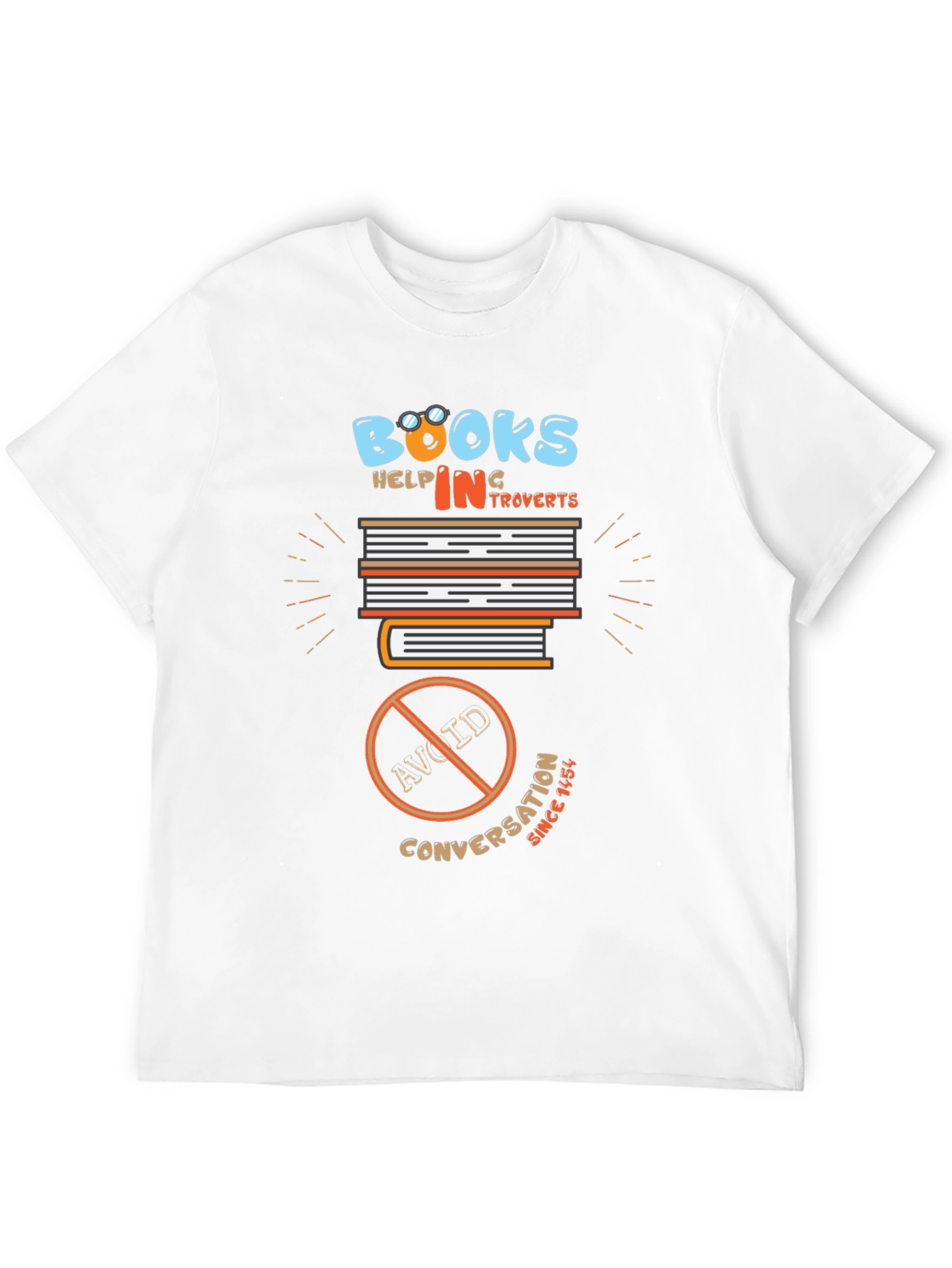 Introverts Delight T-Shirt: Books No Conversation
