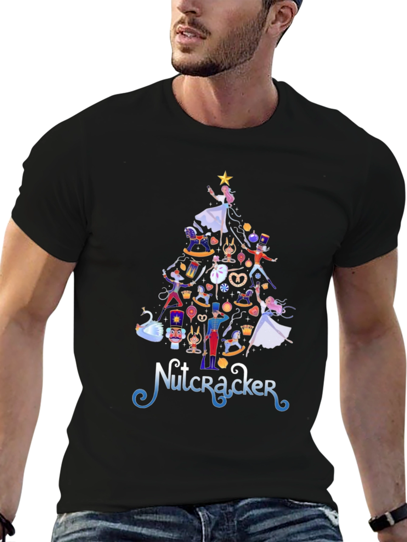 Nutcracker Christmas Tree Graphic Tee