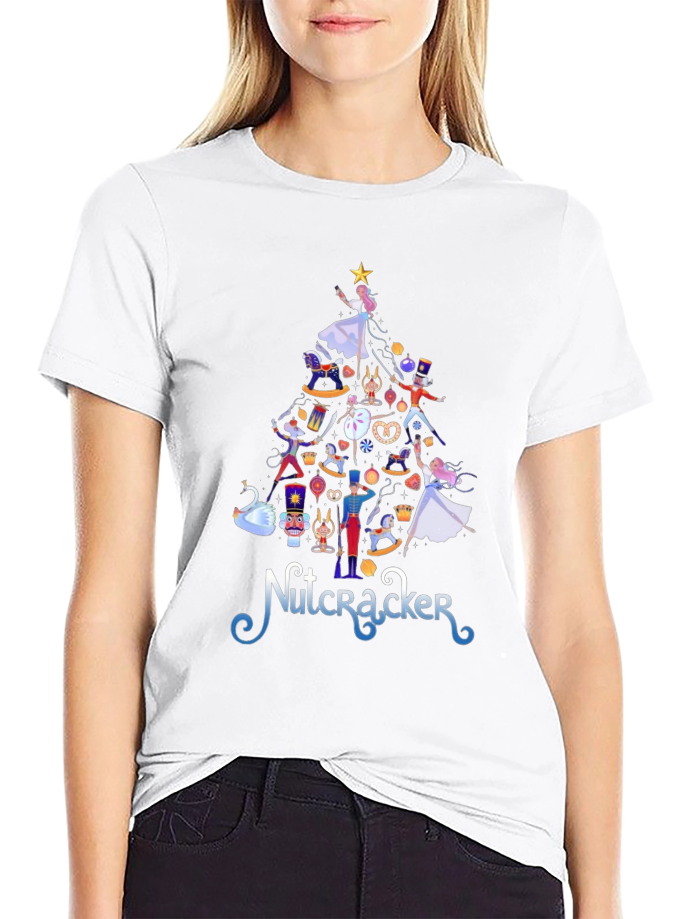 Nutcracker Christmas Tree Graphic Tee