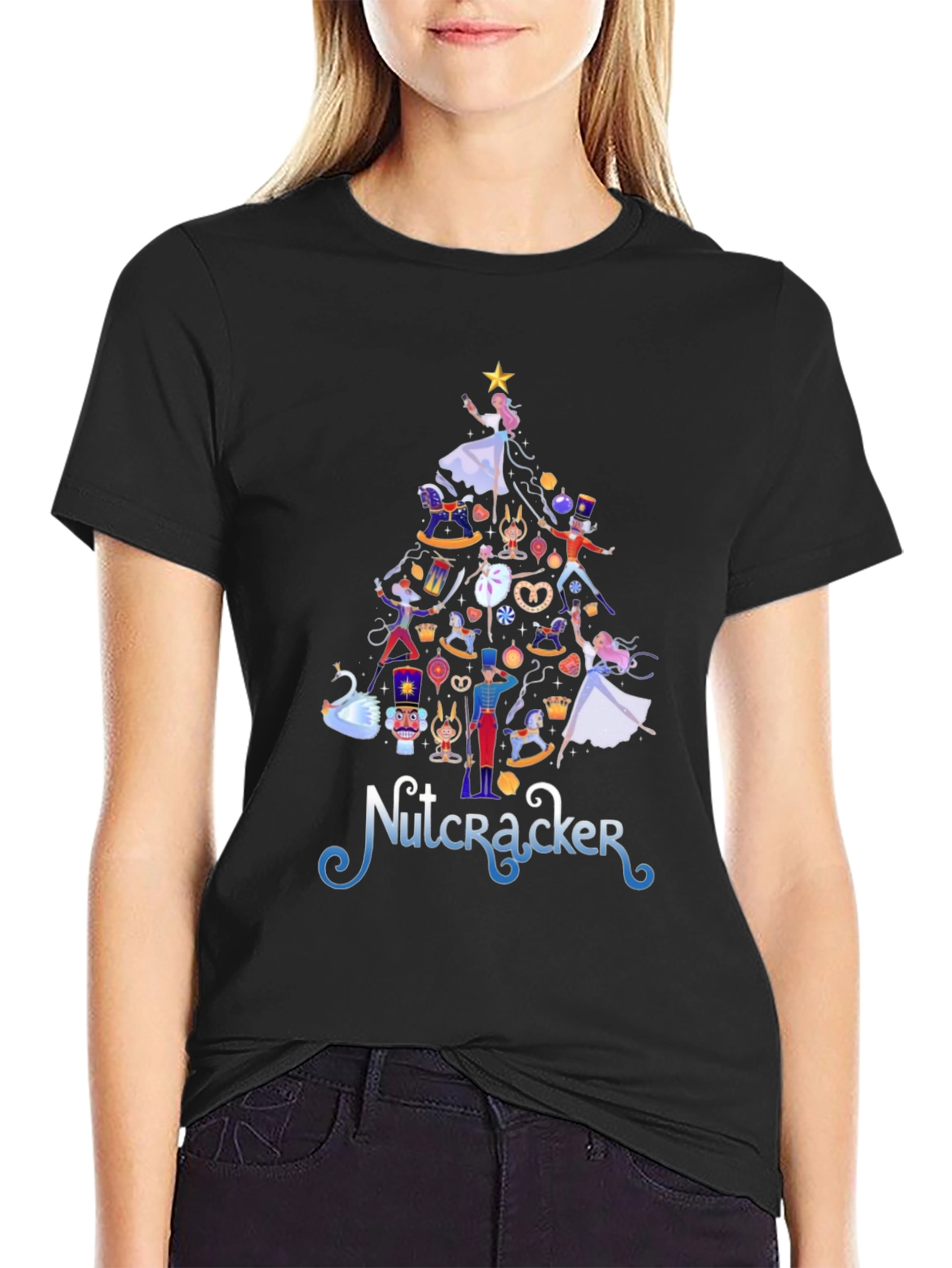 Nutcracker Christmas Tree Graphic Tee