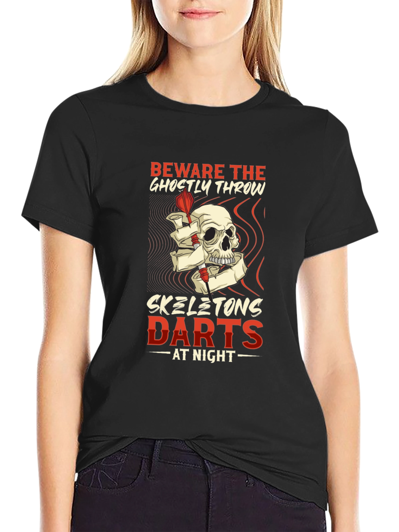 Ghostly Skeletons Darts T-Shirt