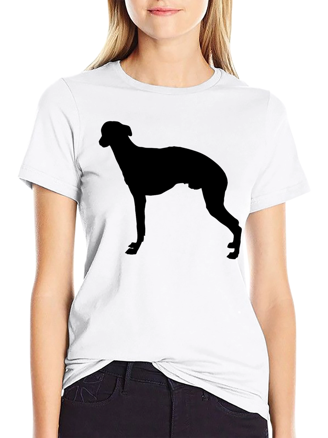 Dog Silhouette Black T-Shirt