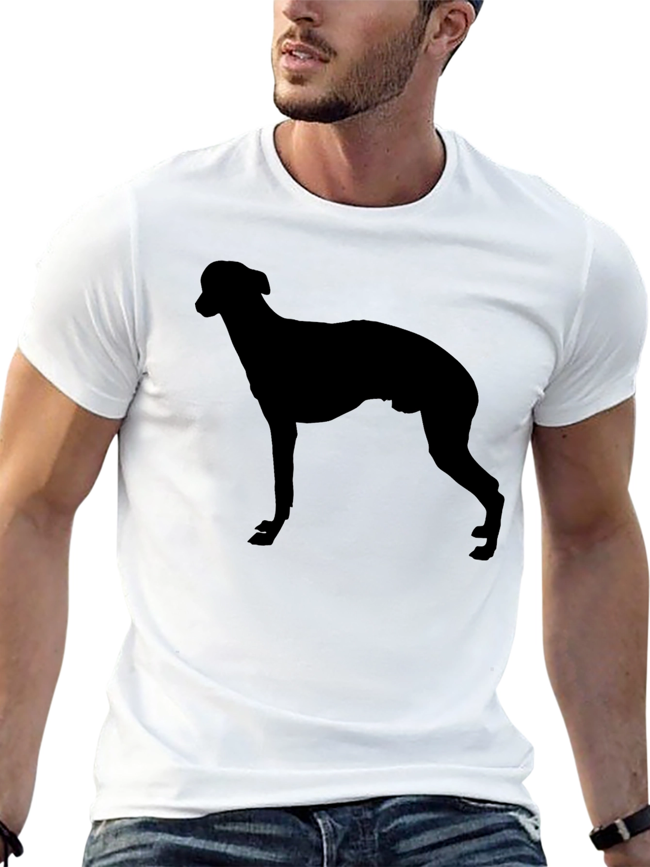 Dog Silhouette Black T-Shirt