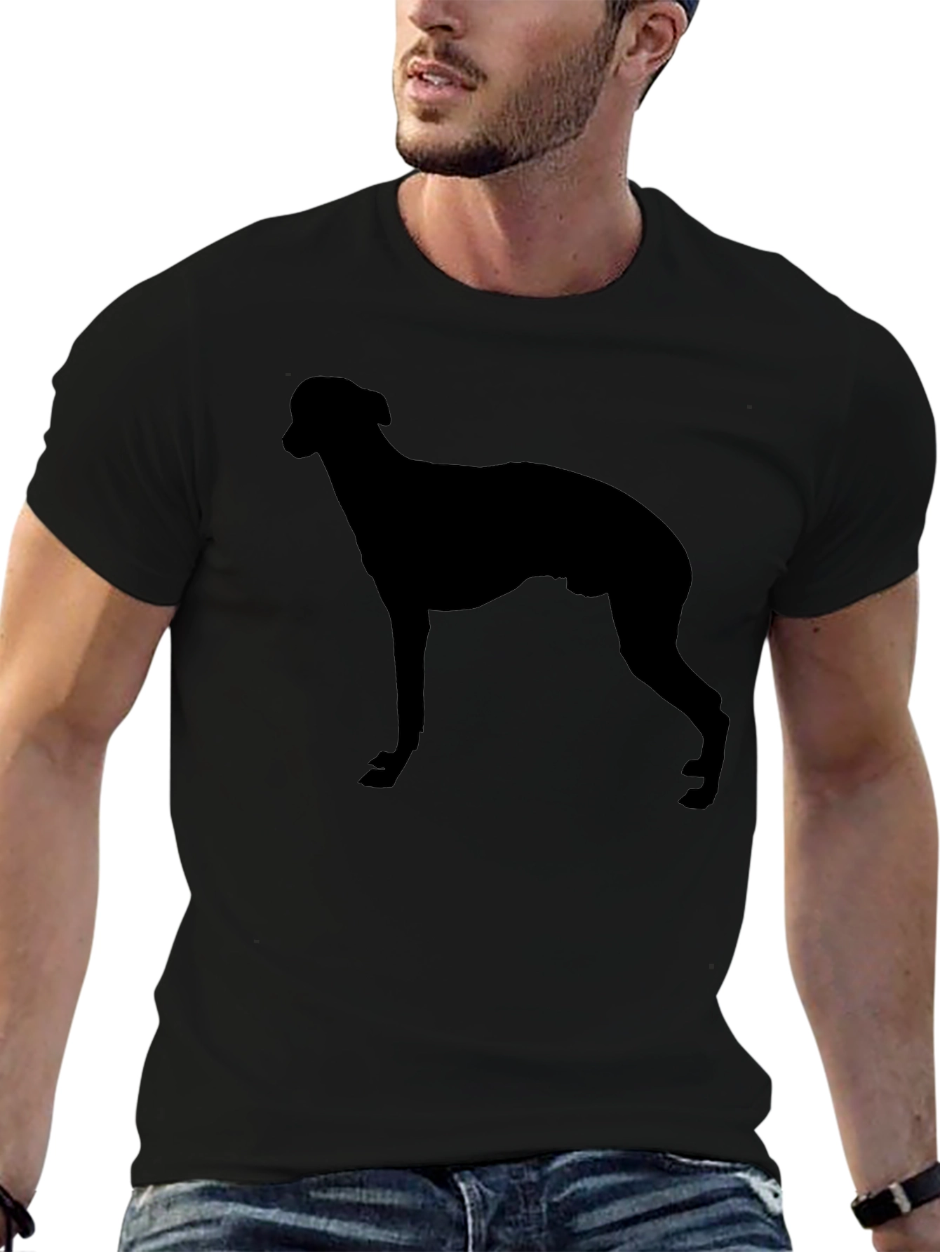 Dog Silhouette Black T-Shirt