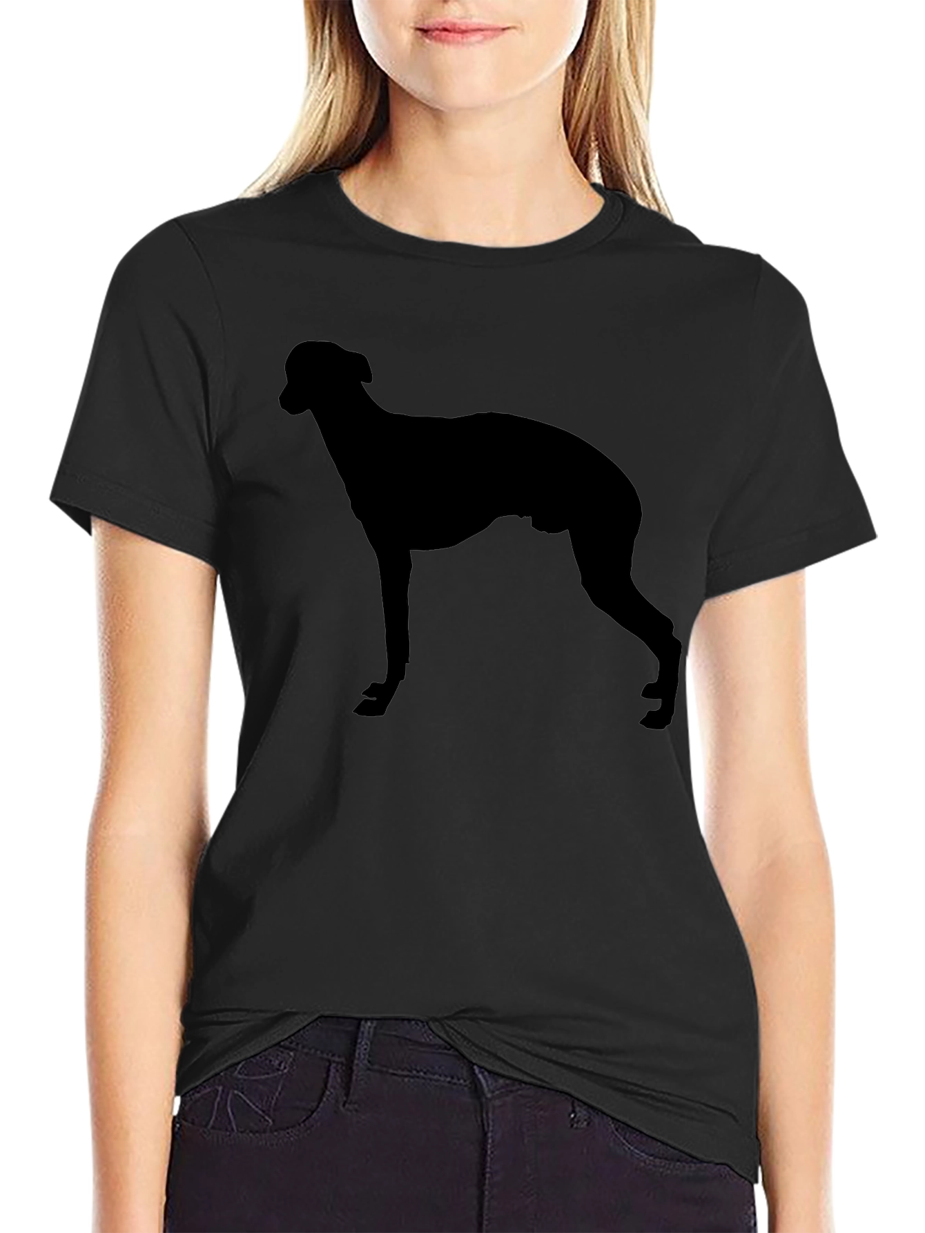 Dog Silhouette Black T-Shirt