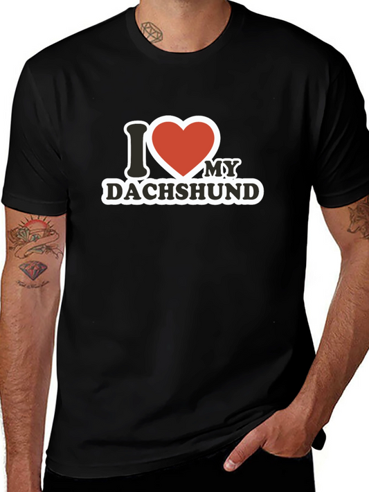 I Love My Dachshund Graphic Tee