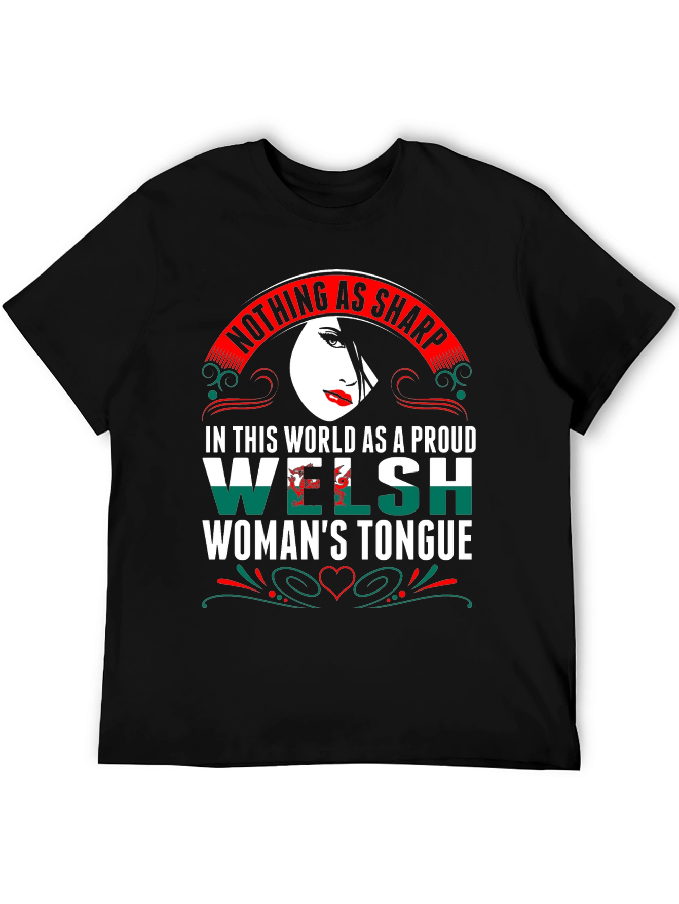 Proud Welsh Womans Tongue Graphic Tee