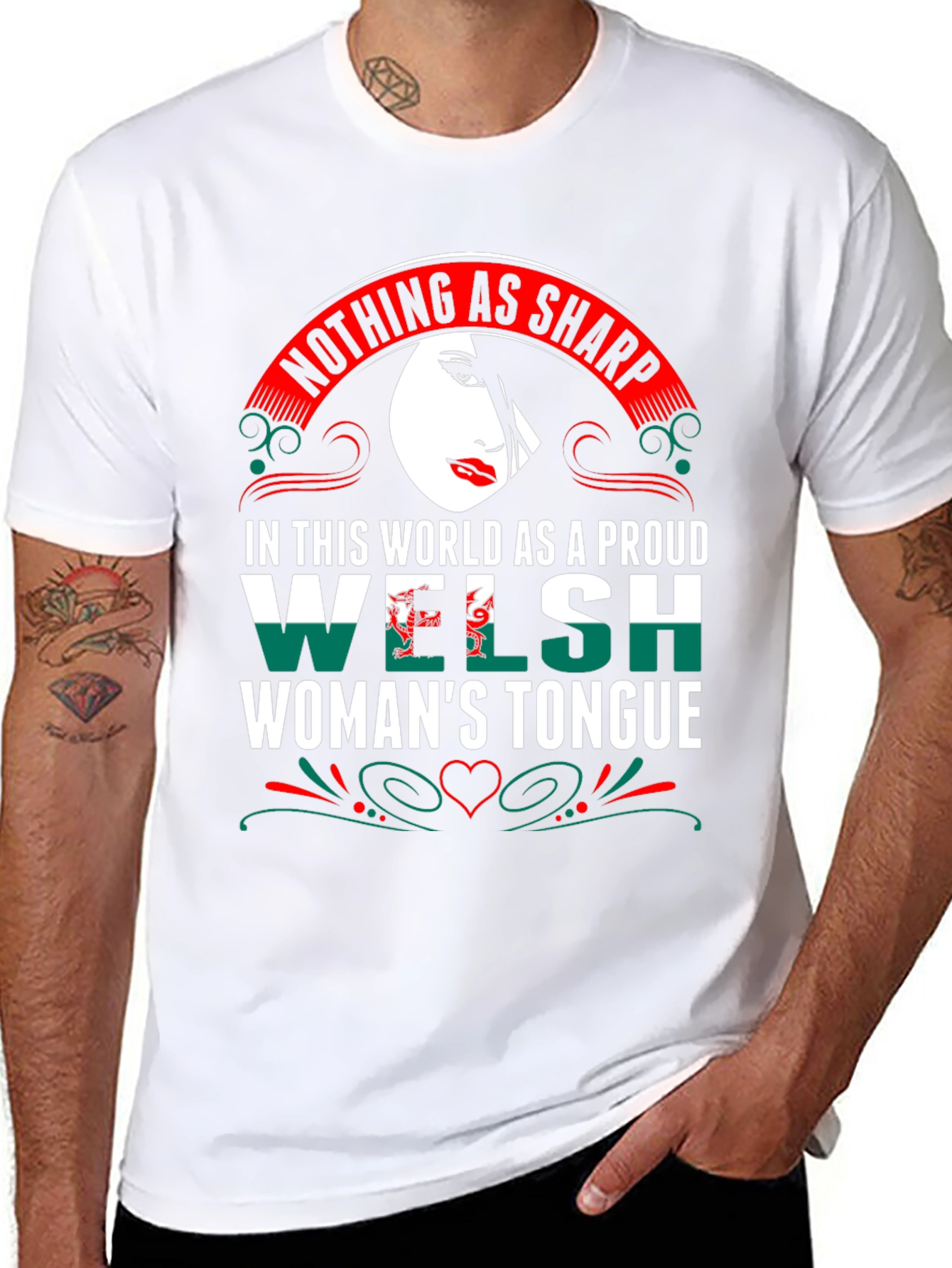 Proud Welsh Womans Tongue Graphic Tee