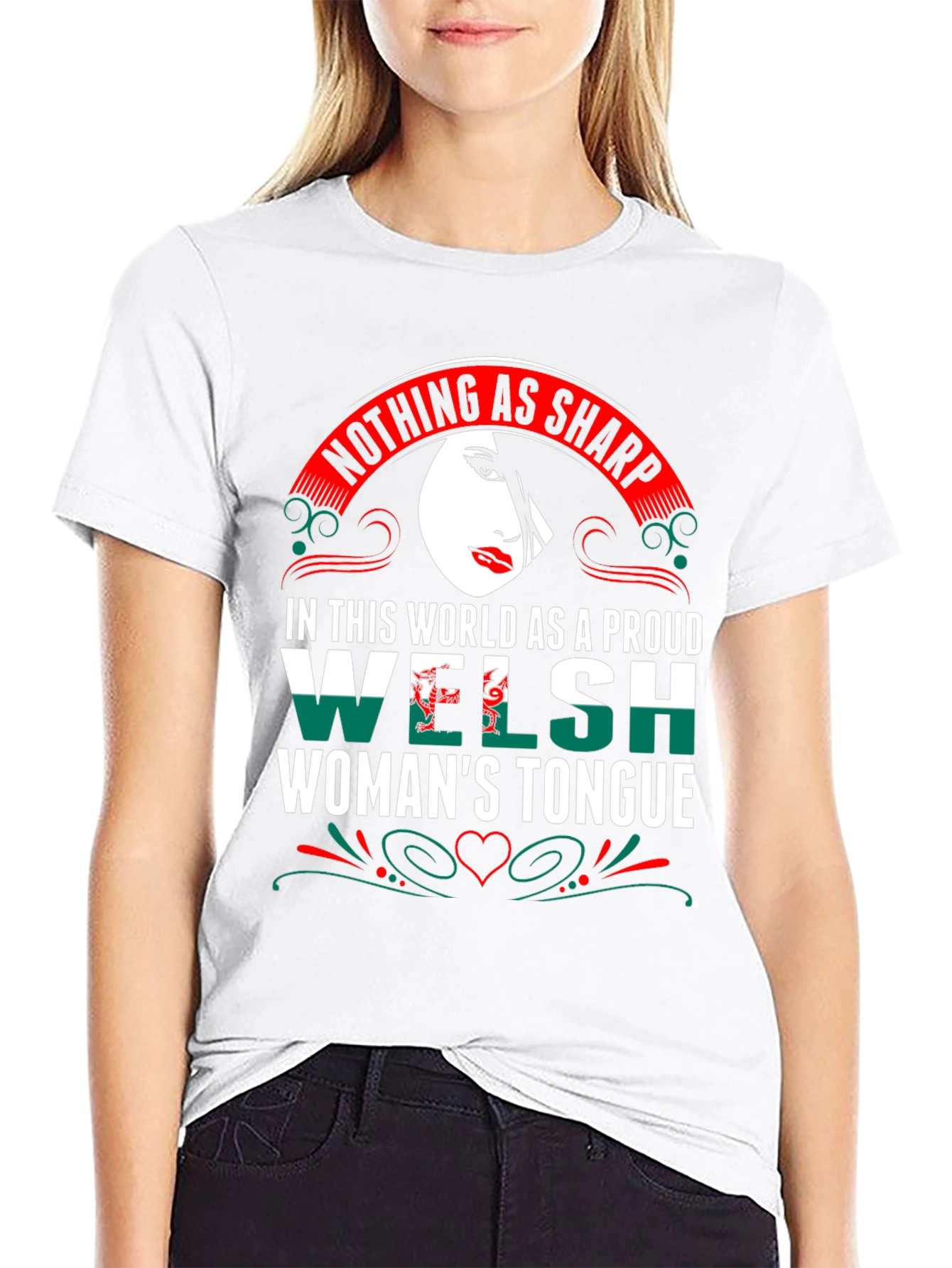 Proud Welsh Womans Tongue Graphic Tee