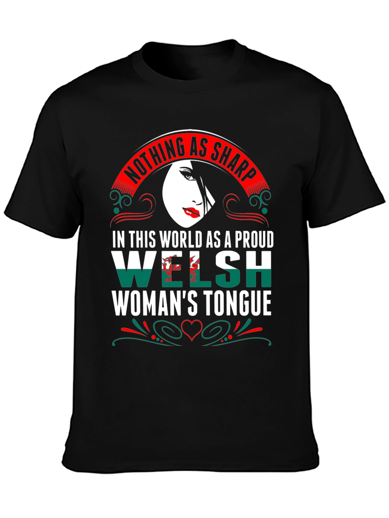 Proud Welsh Womans Tongue Graphic Tee