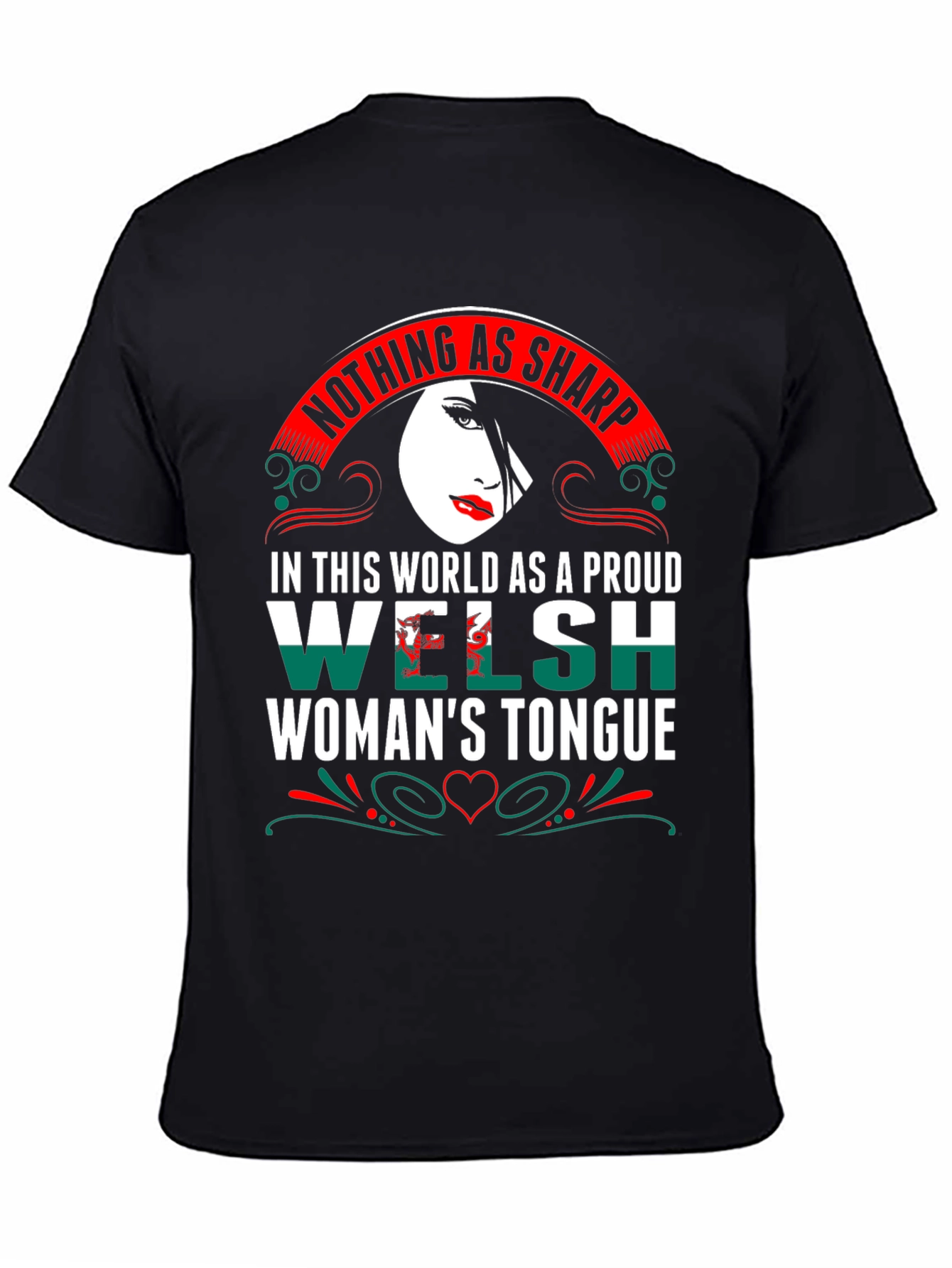 Proud Welsh Womans Tongue Graphic Tee