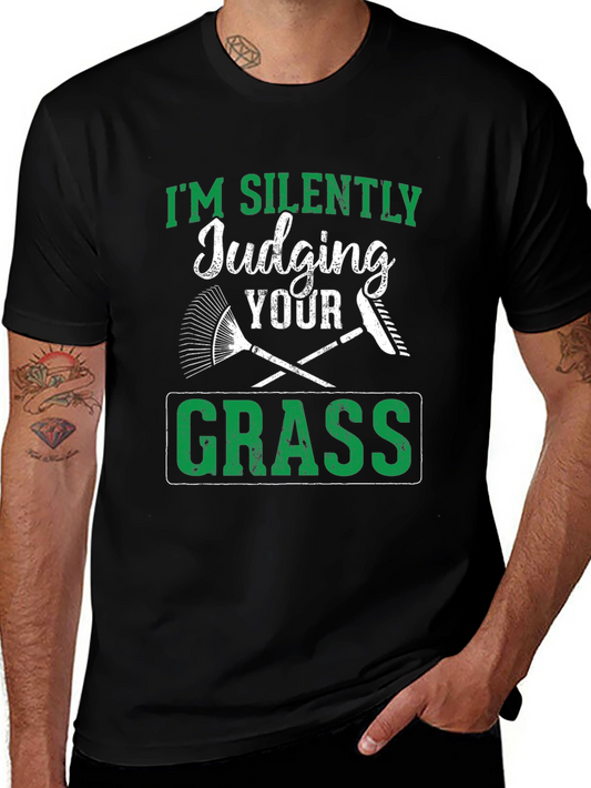Silently Judging Your Grass Funny T-Shirt
