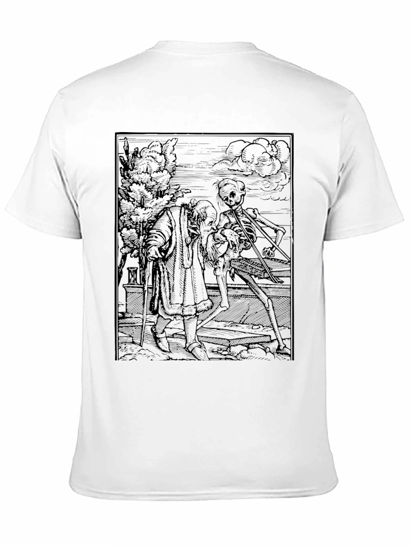 Grim Reaper Print Black T-Shirt