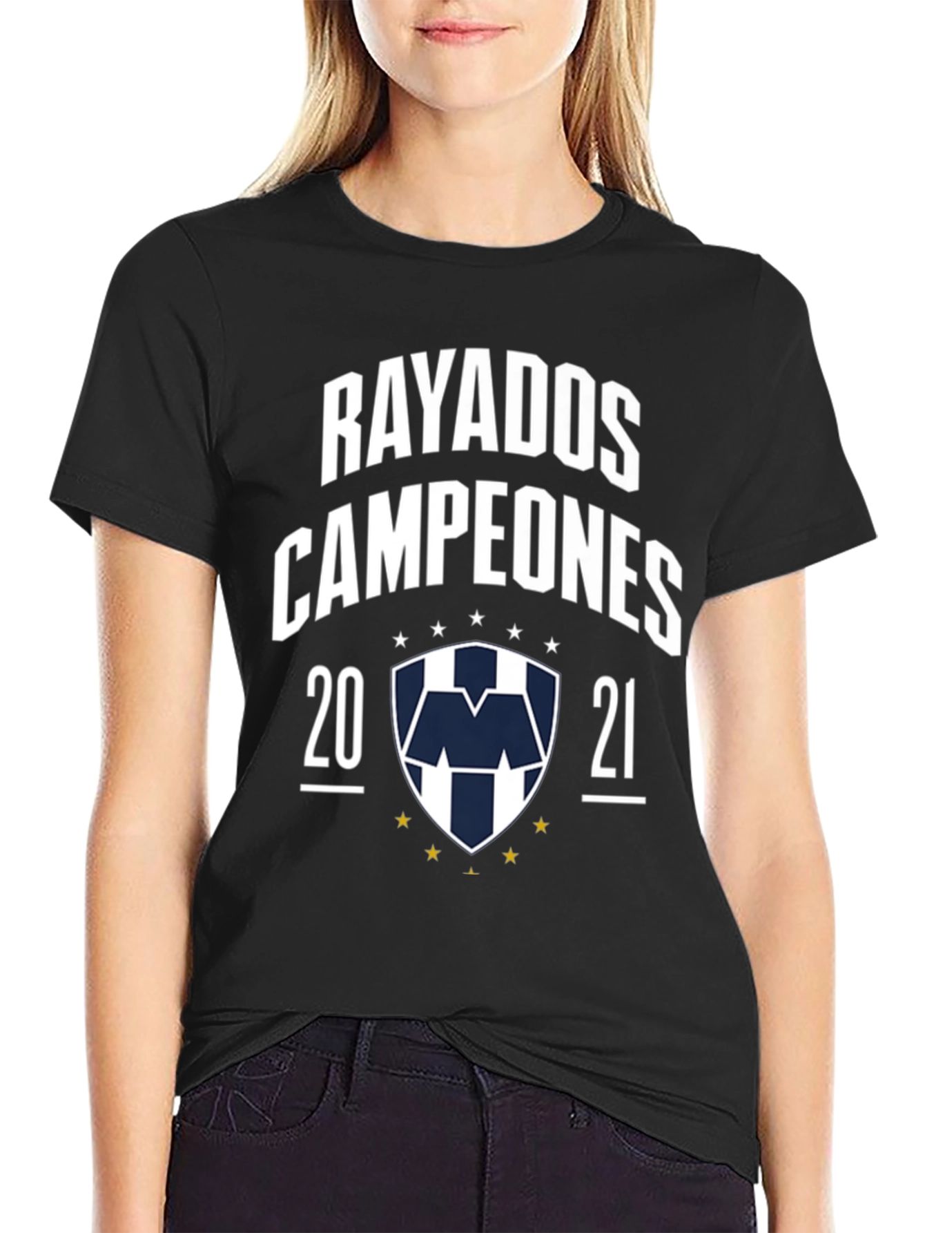 Rayados Campeones 2021 Black T-Shirt