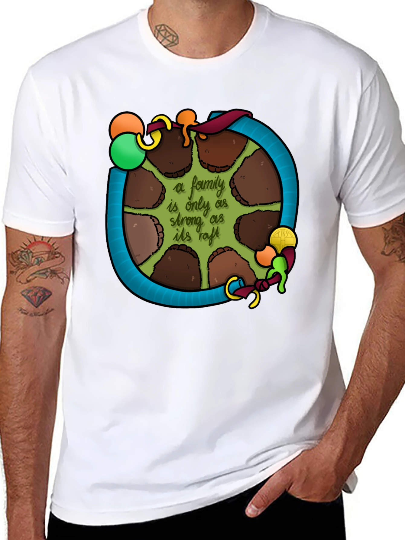 Family Raft T-Shirt: Strength in Unity
