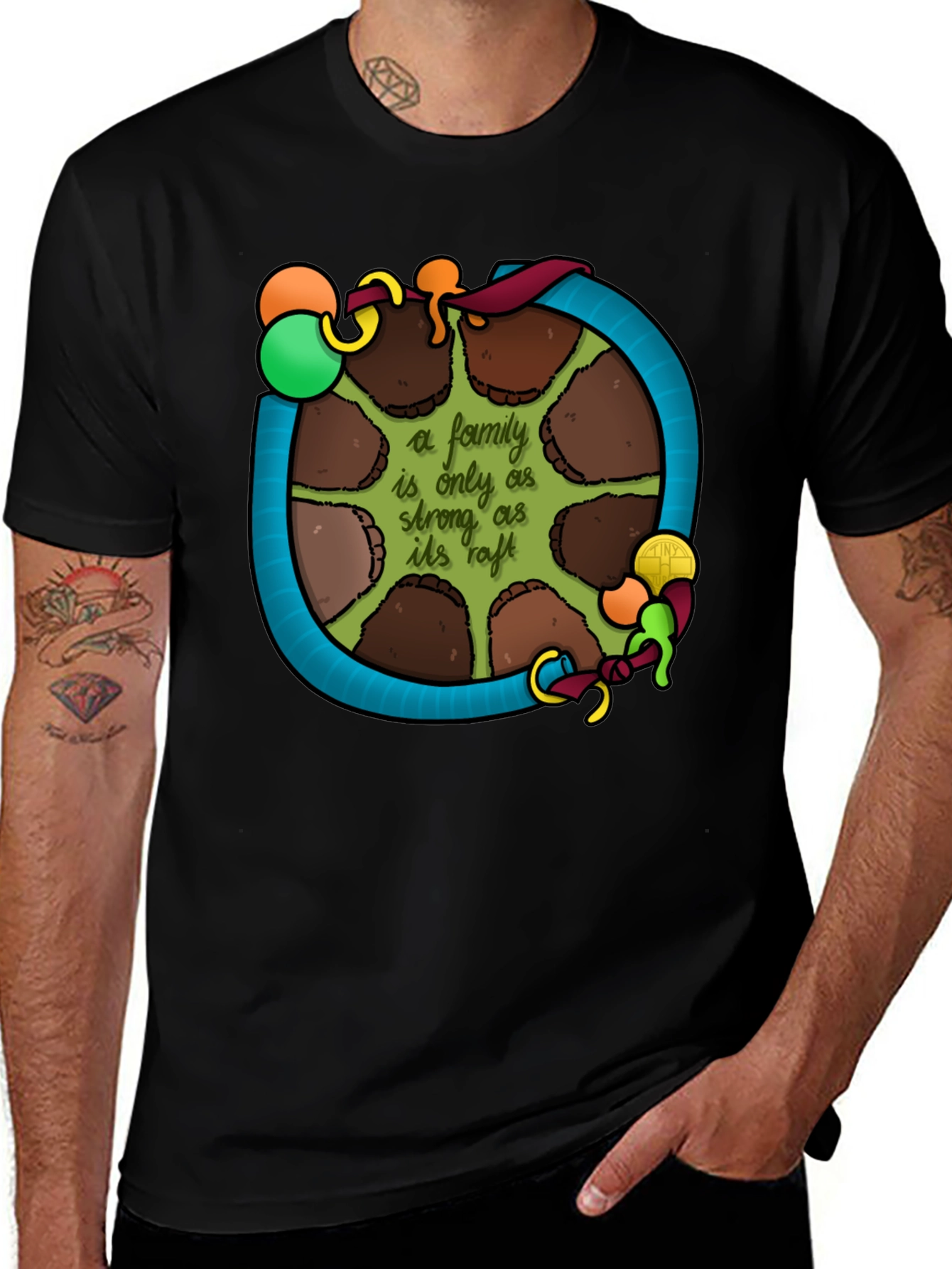 Family Raft T-Shirt: Strength in Unity