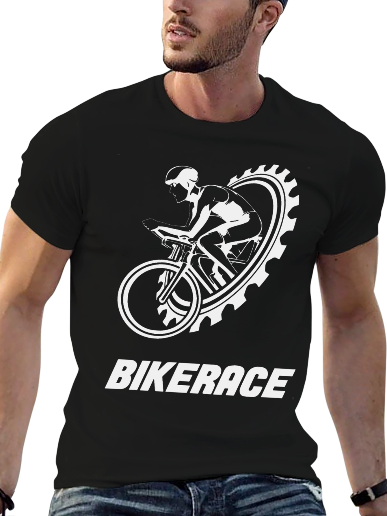 Bikerace T-Shirt - Cycling Graphic Tee for Men
