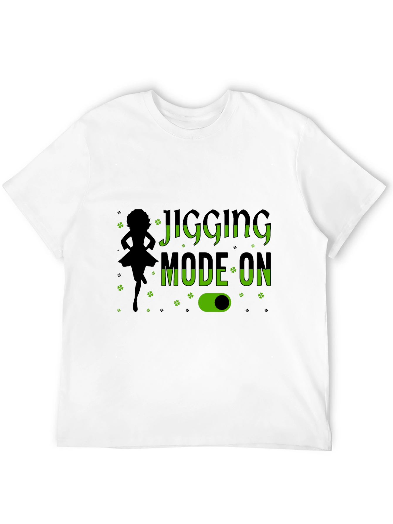 Jigging Mode On Black T-Shirt