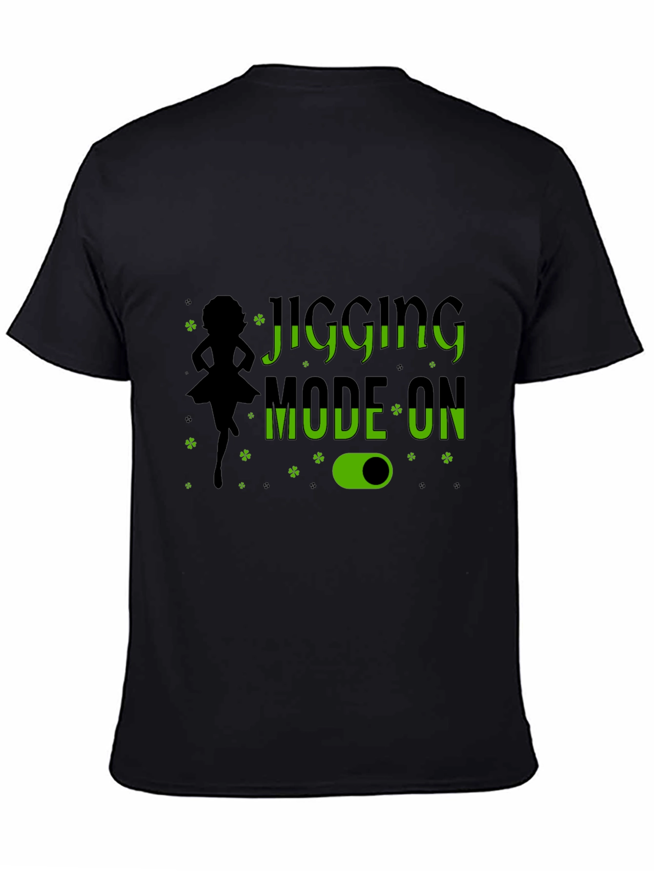 Jigging Mode On Black T-Shirt