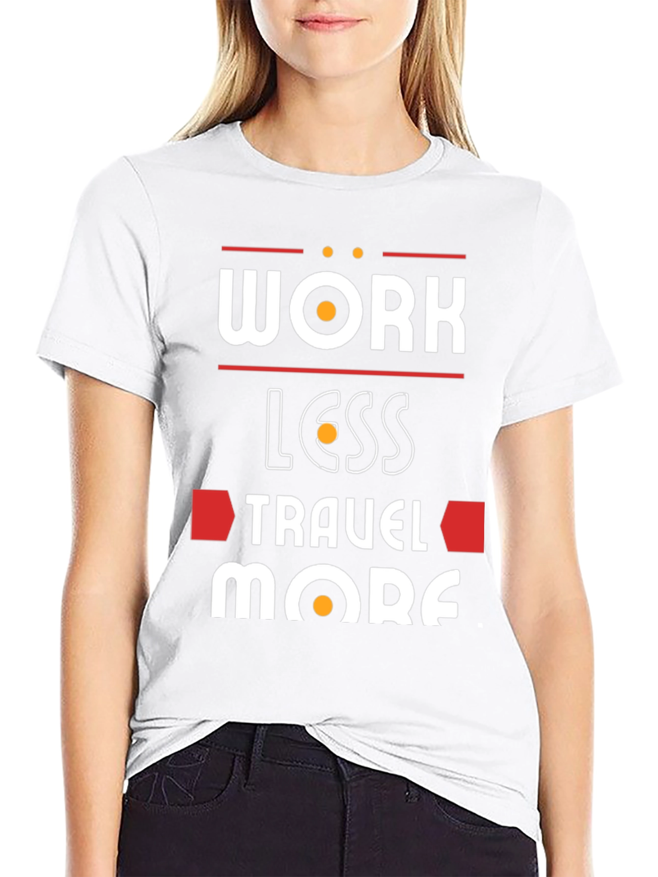 Work Less Travel More Graphic T-Shirt
