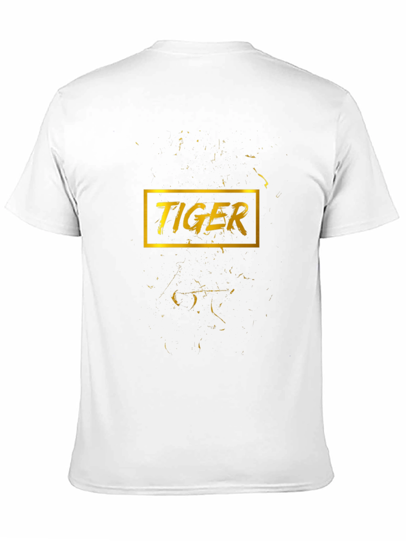 Golden Tiger Graphic Black T-Shirt